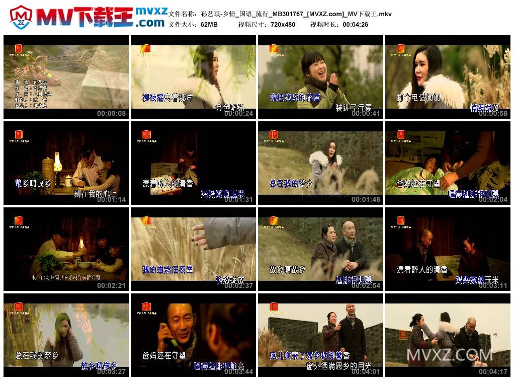 孙艺琪-乡情_国语_流行_MB301767